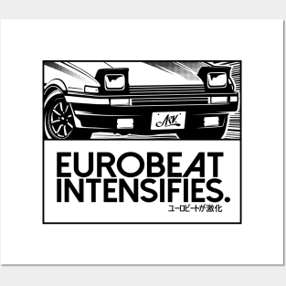 EUROBEAT INTENSIFIES - Trueno Posters and Art